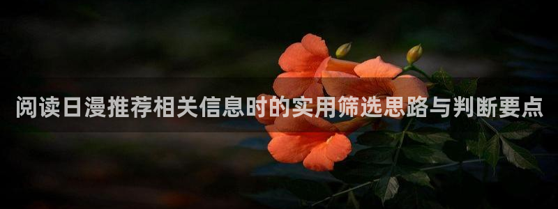 omofun国漫推荐:阅读日漫推荐相关信息时的实用筛选思路与判断要点配图